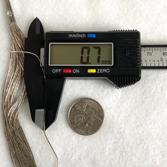 VTG Sterling Silver 925 Beaded Liquid Silver Multi Strand Layered Necklace 20.5" - Picture 16 of 16